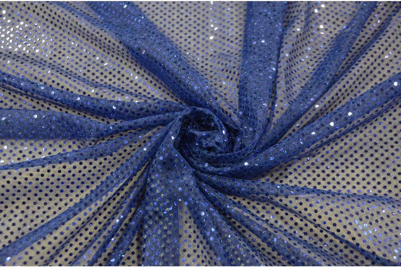 1 Yard Confetti Dot Sequins Fabric with 3mm Metallic Shine for Costumes and Decor